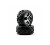2 Pneus Avant Anaconda 2.8 + Jantes All Star Noir Traxxas 3776a-Traxxas
