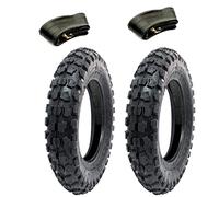 2 pneus Cross 100/90-10 + chambres pneumatiques Union compatibles avec Piaggio APE 50 MinICROSS Mini Moto Scooter 6PR Mobylette