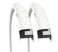 2 Pneus En Caoutchouc Blancs 20 x 1,95 (50-406) Pour BMX, City Bike Enfant