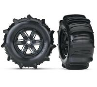 Traxxas 7773 X-Maxx Paire de pneus et Roues à pagaie pré-collés et montés