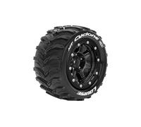 2 Pneus & Jantes Louise MT-Cyclone Traxxas Maxx Soft Black (MFT) 3331SB