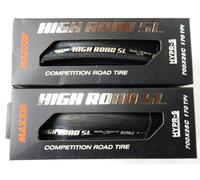 2 PNEUS MAXXIS HIGH ROAD SL K2 700 X 25 NOIRS SOUPLES NEUFS