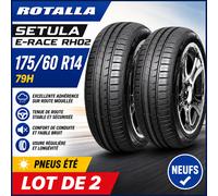 2 Pneus Neufs 175/60 R14 79H ROTALLA SETULA E-RACE RH02 Été