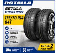 2 Pneus Neufs 175/70 R14 84T ROTALLA SETULA E-RACE RH02 Été
