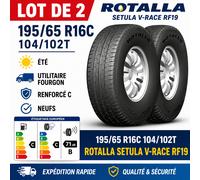 2 Pneus Neufs 195/65 R16C 104/102T ROTALLA SETULA V-RACE RF19 Été Utilitaire