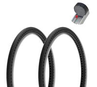 2 Pneus Pleins 24x 1 3/8 Caoutchouc Plein en nid d'abeille pour Fauteuil Roulant handicapé Vélo Landau Pneus Anti Forage