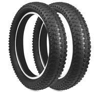 2 Pneus Pneu Fat Bike Anti Crevaison, 20/24/26x3.0/4.0, Compatible Pneu de vélo de Rechange pour VTT, Neige et vélo de Plage (2.6x3.0)