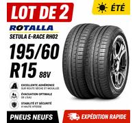 2 Pneus ROTALLA SETULA E-RACE RH02 195/60 R15 88V Été Neufs