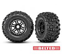 2 Pneus Sledgehammer Belted / MAXX 17mm noir - Traxxas 8979
