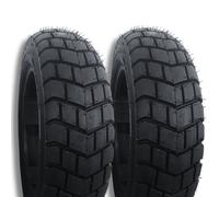 2 Pneus Union 100/90 - 10 Piaggio Ape 50 Tasselee 8PR Caoutchouc Tubeless