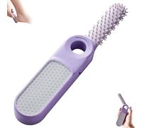 2 po Brosse de nettoyage à 1 orteil et fichier de pied Remover Callus pour les pieds dans la douche, brossage de l'espace en silicone entre les orteils Nettoyer les pieds doux Care Scotw (purple,1PC)
