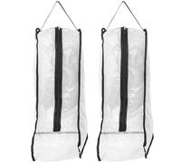 2 Pochettes à Bottes Transparentes en PVC Fermeture Éclair et Poignée | Rangement pour Chaussures et Paquet, Séparations pour Vêtements, Aération, Format Voyage 2 Pièces