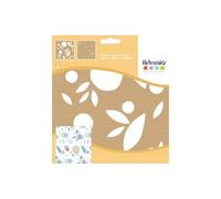 2 Pochoirs Kraft Fleurs - 20x20cm