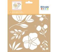 2 Pochoirs Kraft Fleurs - 20x20cm