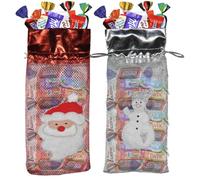 2 Pochons de Noël en résille garnis de 60 chocolats Célébrations, Milka, Kinder Schokobons et Mini Bueno, Daim | Un cadeau Original pour gâter les Gourmands à Noël