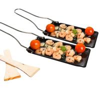 2 poêlons à fromage pour barbecue, avec manche pliable [Rosenstein & Söhne]