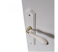 2 poignées de porte Bois sans trou, bois entraxe 195 mm