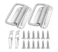 2 Poignées En Acier Inoxydable, 2 Serrures, 12 Vis, Poignées À Outils, Poignées En Métal, Poignées De Tiroir De Porte D'Armoire, Outils De Quincaillerie