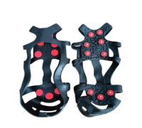 2 poignées pour chaussures de glace et neige - poignées antidérapantes pour neige et glace avec 9 broches en acier | pinces antidérapantes pour neige, glace pour randonnée, pêche sur glace