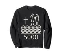 2 Poissons 5 Pains Jésus Croix 5000 Miracle Christian Sweatshirt