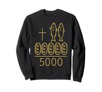2 Poissons 5 Pains Jésus Croix 5000 Miracle Christian Sweatshirt