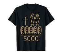 2 Poissons 5 Pains Jésus Croix 5000 Miracle Christian T-Shirt
