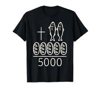 2 Poissons 5 Pains Jésus Croix 5000 Miracle Christian T-Shirt
