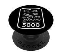 2 Poissons 5 Pains Jésus nourrit 5000 versets de la Bible chrétienne PopSockets PopGrip Adhésif