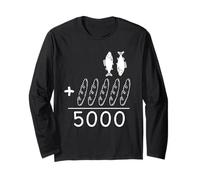 2 Poissons 5 Pains Jésus nourrit Les 5000 versets bibliques chrétiens Manche Longue