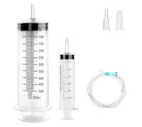 2 pompes à eau manuelles - 1 grande seringue de 500 ml + 1 seringue de 60 ML - pompe à huile manuelle réutilisable, arrosage du jardin, aspiration de l'huile pour engrenages