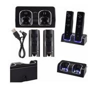 2 Port+2 BATTERIE 2800mAh STATION CHARGEUR Pr Nintendo Wii WIIMOTE MANETTE