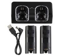 2 Port+2 Batterie 2800mah Station Chargeur Usb Pour Nintendo Wii Wiimote Manette