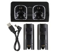 2 Port+2 Batterie 2800mah Station Chargeur Usb Pour Nintendo Wii Wiimote Manette