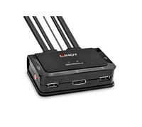 2 Port DisplayPort 1.2, USB 2.0 & Audio Cable KVM Switch - Commutateur écran-clavier-souris/audio - 2 x KVM / audio - de bureau