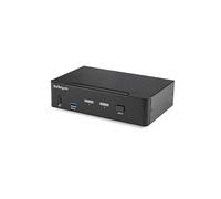 StarTech.com Switch KVM DisplayPort à 2 Ports - 4K60Hz - Écran Unique - Switch KVM USB UHD DP 1.2 à 2 Ports avec Hub USB 3.0 Intégré et Audio - Dell HP Apple Lenovo - Conforme TAA