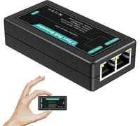 2 Port Gigabit PoE Extender,Indoor PoE Repeater 1 in 2 Outputs,Support IEEE802.3af/at with 1000Mbps,Extra Extension 100m Power and Data Transmission