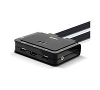 2 Port HDMI 2.0, USB 2.0 & Audio Cable KVM Switch - Commutateur écran-clavier-souris/audio - 2 x KVM / audio - 1 utilisateur local - de bureau