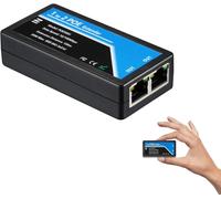 2 Port PoE Extenseur,IEEE 802.3af/at Compatibles 10/100 Mbps RJ45,POE Répétiteur 100 mètres Extenseur,1 in 2 Out Adaptateur POE pour Caméra Poe/Dispositif POE,Plug and Play(POE5003)