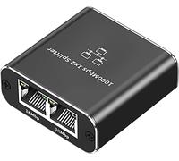 2 Port RJ45 Ethernet Switch,1000Mbps Gigabit LAN Splitter 1 to 2 Ports Hub for Computer,Router,Set-Top Box,TV,Game Console,POE Free Network Switch,Compact and Convenient