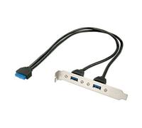 2 Port USB 3.0 PC Back Plate - Panneau USB - USB (F) pour IDC 20 broches (F)