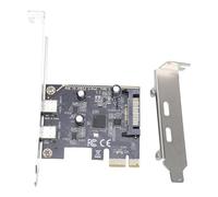 2 Port USB 3.2 Gen 2 PCIe Carte - Carte D'adaptateur PCIe à Type C, Carte D'extension USB 3.2 Gen1 2, ASM1042 Chipe de Commande Principale 5 Gbps pour PC de Bureau