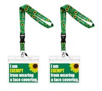 2 porte-badges tournesol, pour identifier les handicaps invisibles, handicap, hidden disabilities