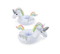 2 Porte Boissons Gonflables Licorne Multicolore