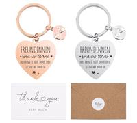 2 Porte-clés À Crochet En Forme De Cœur Et 1 Jeu De Cartes De Remerciement, Accessoires Créatifs Pour L'amitié Et Les Couples, Pendentifs Personnalisés, Cadeaux D'anniversaire Et De Jubilé.