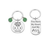 2 Porte-Clés De Couple Amusants, Porte-Clés d'anniversaire, Cadeaux De Confession Créatifs, Cadeaux De La Saint-Valentin pour Les Petits Amis Et Les Maris.