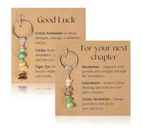 2 Porte-Clés en Cristal, Sculptures Inspirantes, Pierres Naturelles Transparentes Et Brillantes, Objets De Collection Commémoratifs.