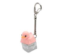 2 Porte-clés en résine de canard charlatan, jouet de bureau anti-stress pour les passionnés d ' informatique, décoration de capuchon de clavier de canard avec porte-clés
