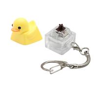 2 Porte-clés en résine de canard charlatan, jouet de bureau anti-stress pour les passionnés d ' informatique, décoration de capuchon de clavier de canard avec porte-clés