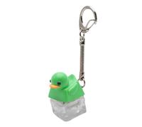 2 Porte-clés en résine de canard charlatan, jouet de bureau anti-stress pour les passionnés d ' informatique, décoration de capuchon de clavier de canard avec porte-clés