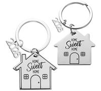 2 Porte-clés pour Nouvelle Maison, Nouvelle Maison Nouvelles Aventures | Cadeau de Pendaison de Crémaillère Décoration Bijoux Porte-clés, Idée Cadeau Crémaillère, Anniversaire pour Homme et Femm